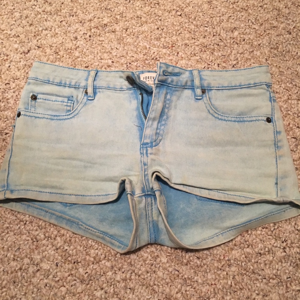 Light blue booty shorts